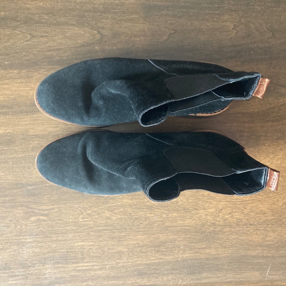 Black Leather Sam Edelman Ankle Boots